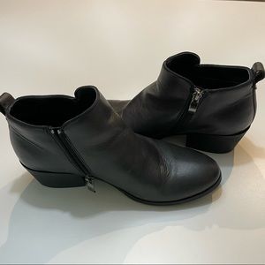 Michaels Black Leather Ankle Boots